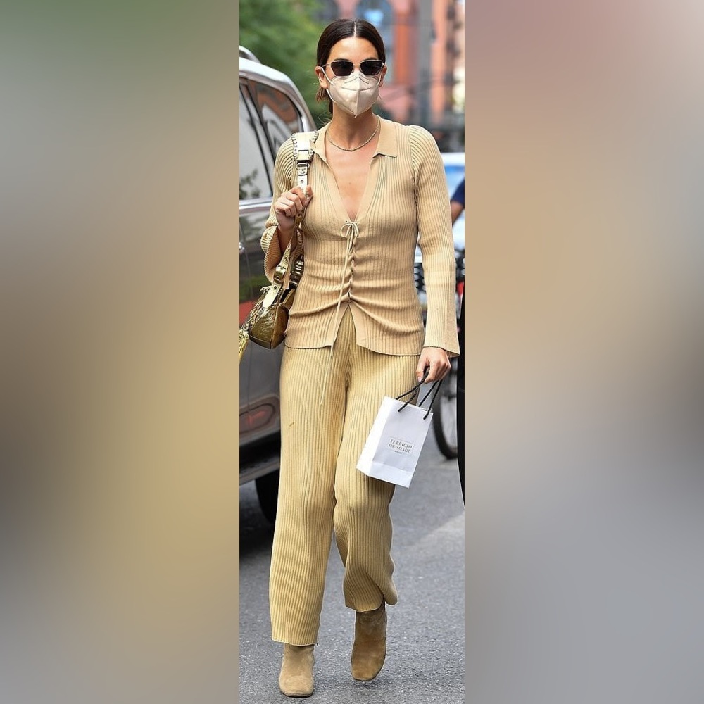 NWT Cult Gaia Jada Knit Pant in Marigold